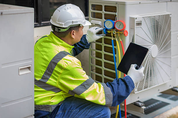 Professional Air Duct Cleaning technician working in Danville, IN
